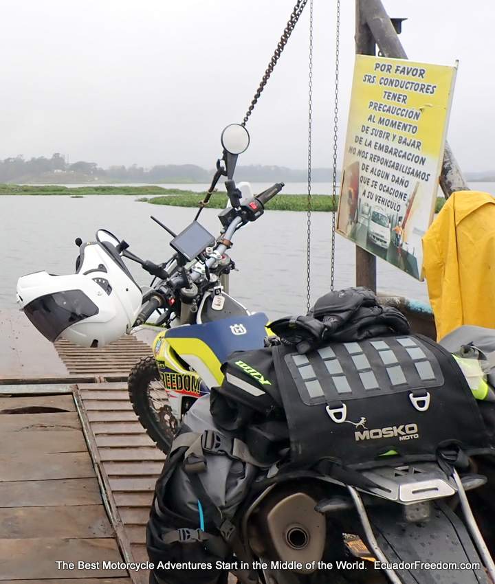 Garmin zumo XT mounted on husqvarna 701 enduro motorcycle in ecuador