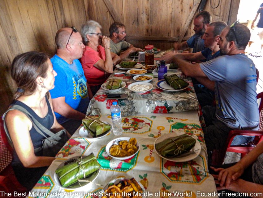 eating tongas at marias farm