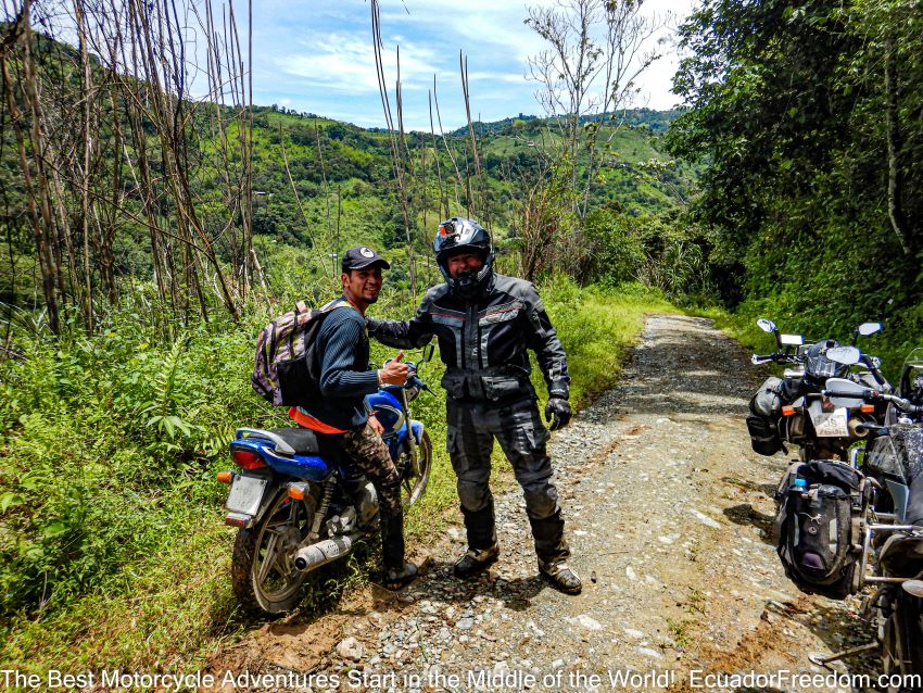 friendly people approach you on a motorcycle