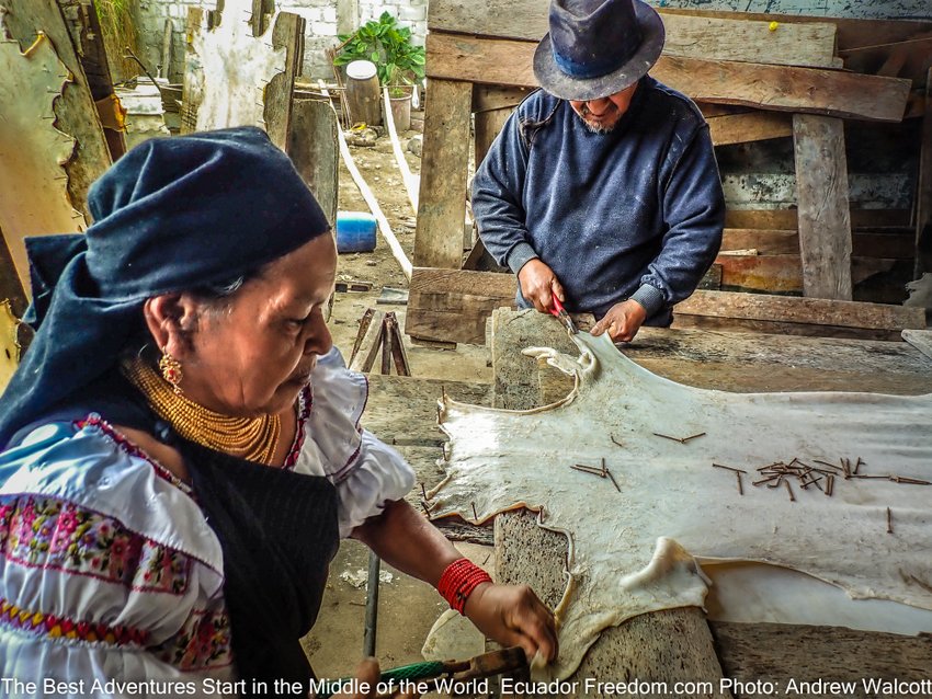 leather tanners in cotacachi ecuador