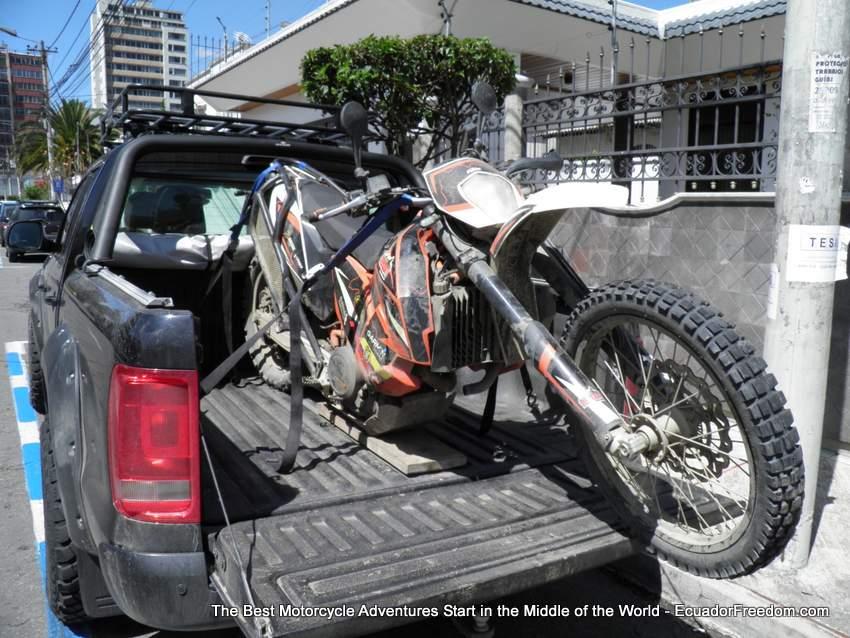 KTM 690 with welding defects in chassis in ecuador 2016