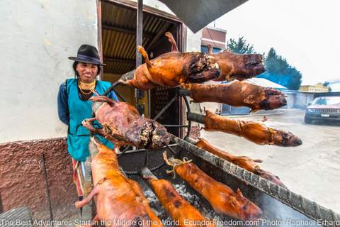 roast guinea pig a roadside snack on a motorcycle adventure in Ecuador