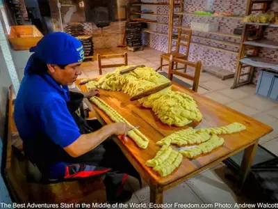 preparing bizcochos in cayambe