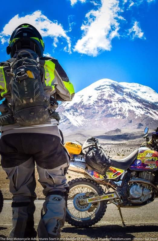 DR650 in the chilly mountains of Ecuador