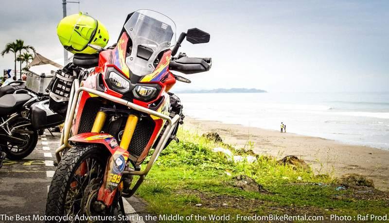 Honda Africa Twin on the Coast of Manabi Ecuador