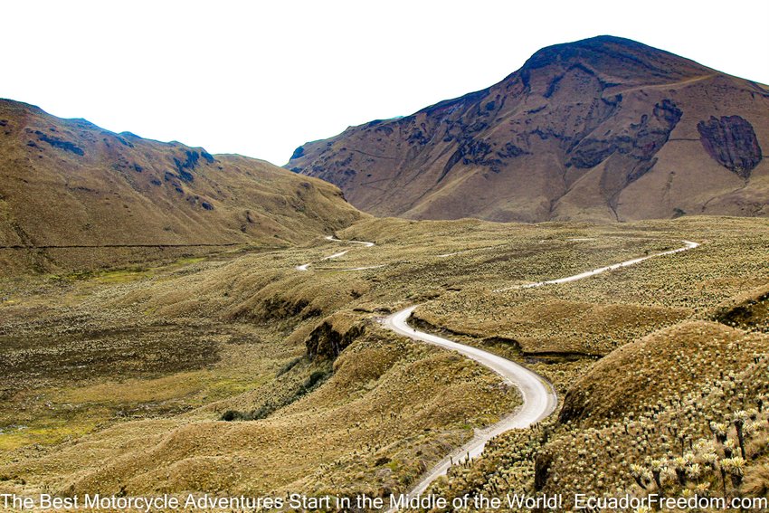 dirt road in el angel park in ecuador