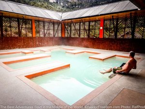 Tufino Hot Spring a nice break on a motocycle adventure tour in ecuador