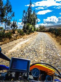 cobbled road to pujilli