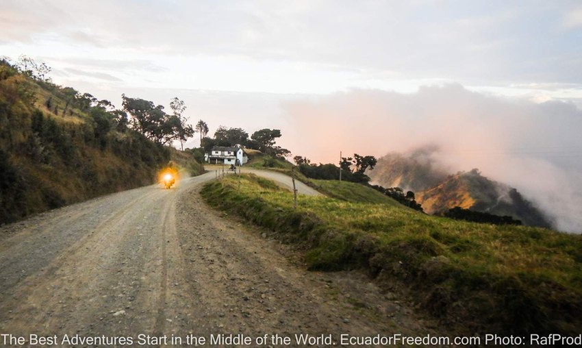 motorcycle adventure riding up to sigchos ecuador