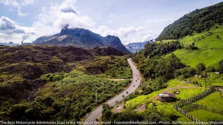 riding motorcycles up from the amaZon basin in ecuador