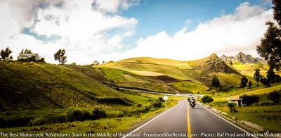 motorcycle riding on road out of tulcan