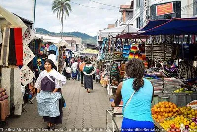 otavalo textile market motorcyle adventure tour