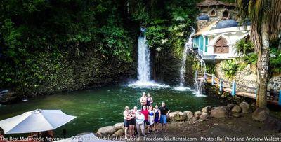 kashama lodge with motorcycle tour group