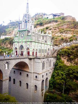 la lajas sanctuary in ipiales colombia motorcycle adventure tour destination