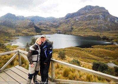 motorcycle couple cajas national park ecuador